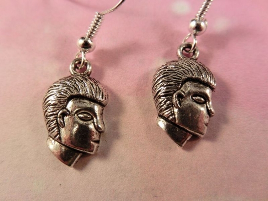 Männerkopf Ohrringe Vintage Optik man heat